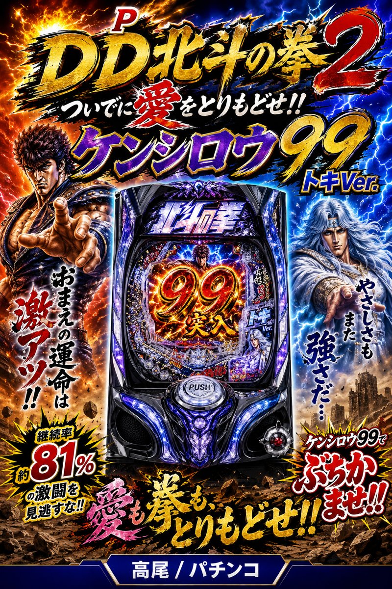 Ｐ　ＤＤ北斗の拳２　ついでに愛をとりもどせ！！　ケンシロウ３１９Ｖｅｒ．