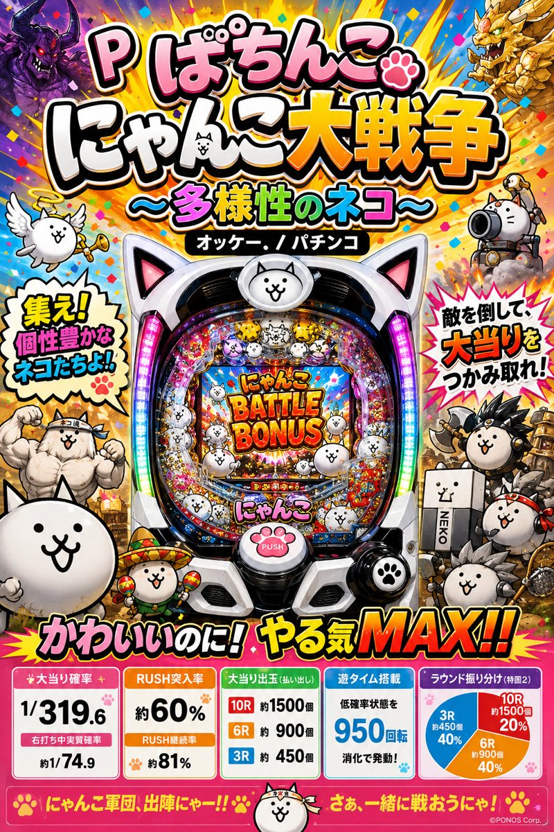 Pぱちんこ にゃんこ大戦争 ～多様性のネコ～