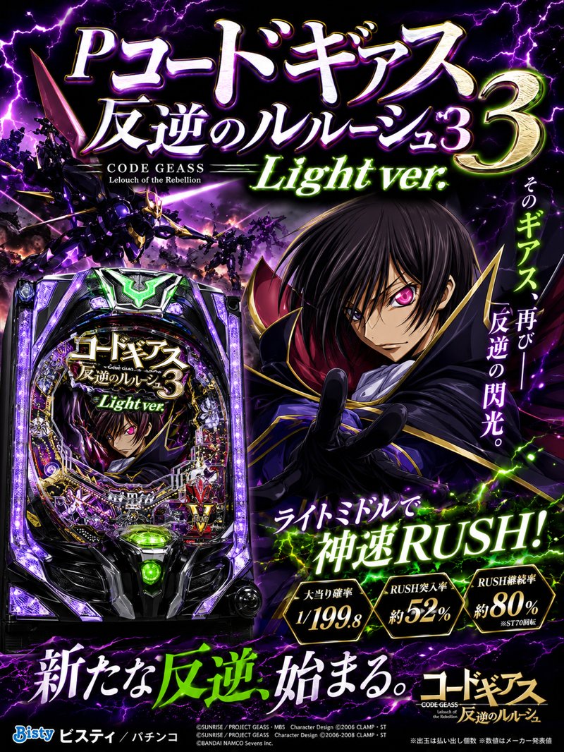 パチスロコードギアス　反逆のルルーシュ３