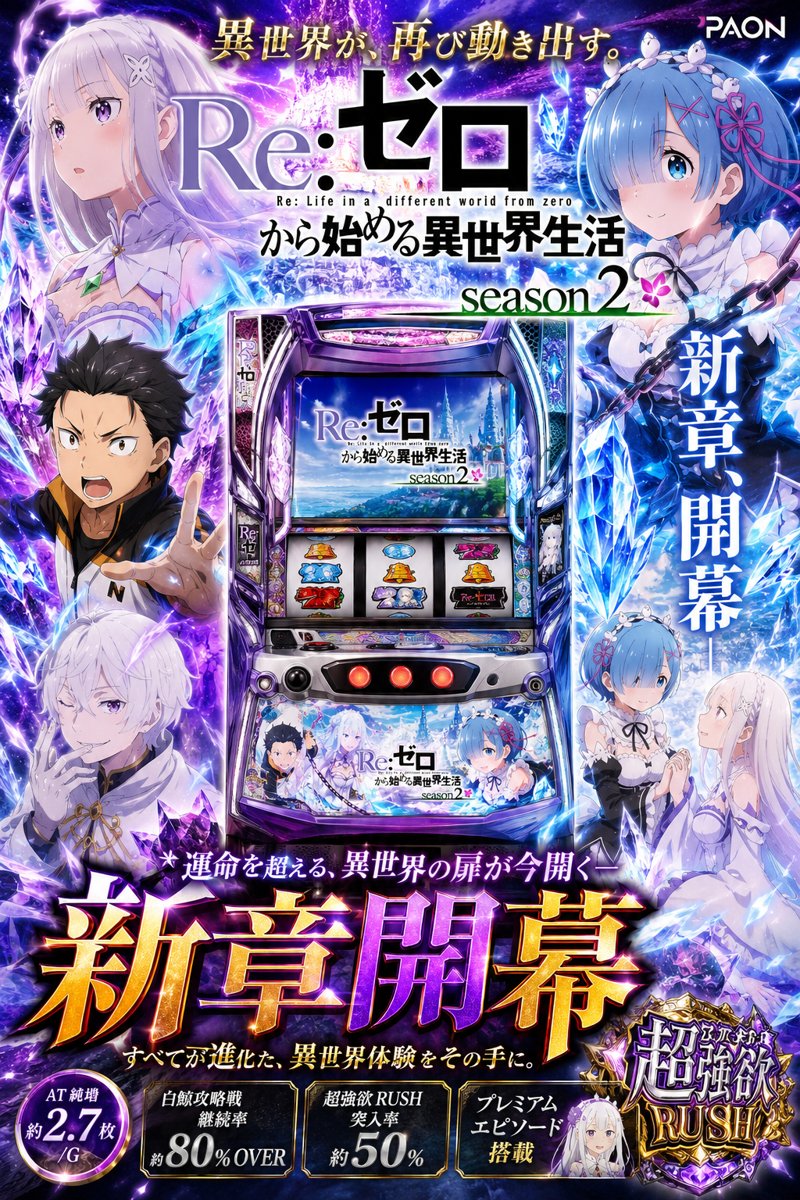 Ｐ　Ｒｅ：ゼロから始める異世界生活　ｓｅａｓｏｎ２　１２９ｖｅｒ．